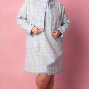 Matching set! Ivy City Co Reese Shift Dress & Matching Jacket in Periwinkle Blue